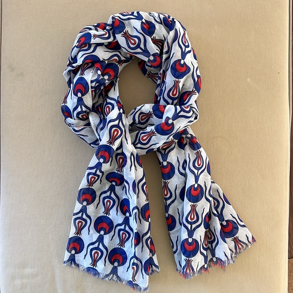 Ottoman Tulip Scarf Coverup - Blue